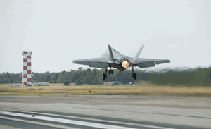 The F-35C test aircraft CF-3 engages in a catapult launch test.